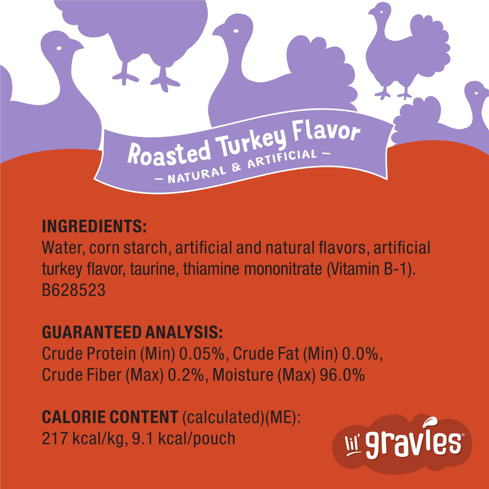 Friskies Lil' Gravies moisture-rich gravy supports hydration with dry food.