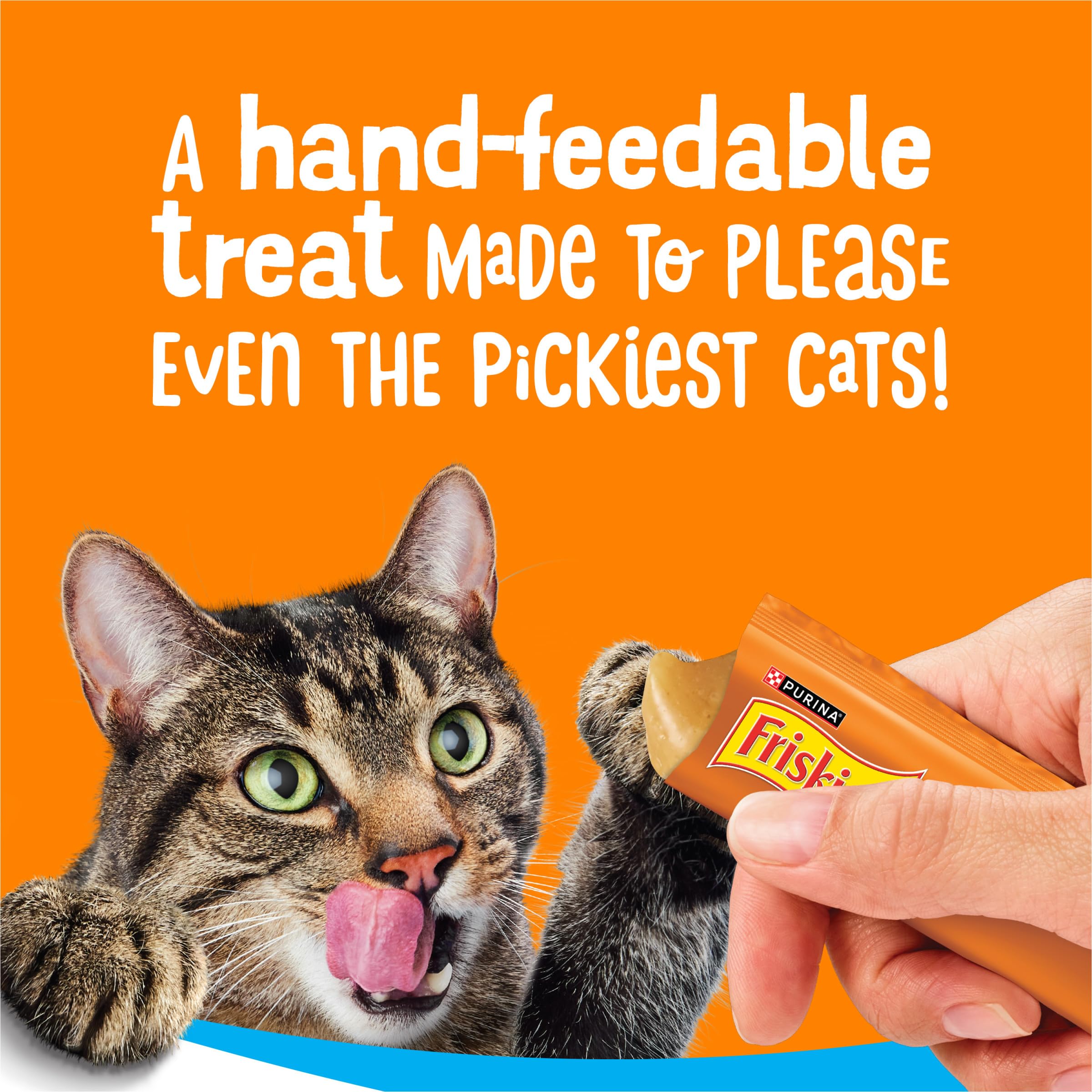 Friskies Lil’ Lickables 32-pack display makes stocking up convenient.