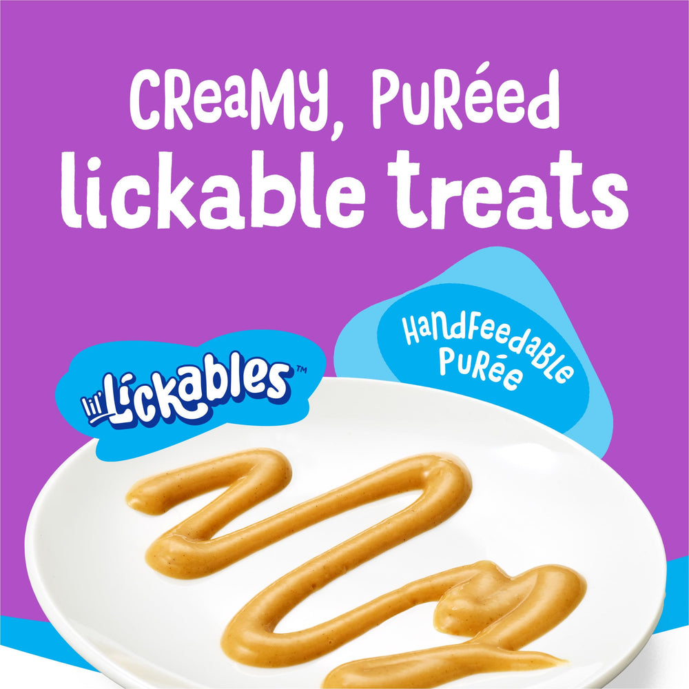 Close-up of Friskies Lil’ Lickables Tuna puree texture