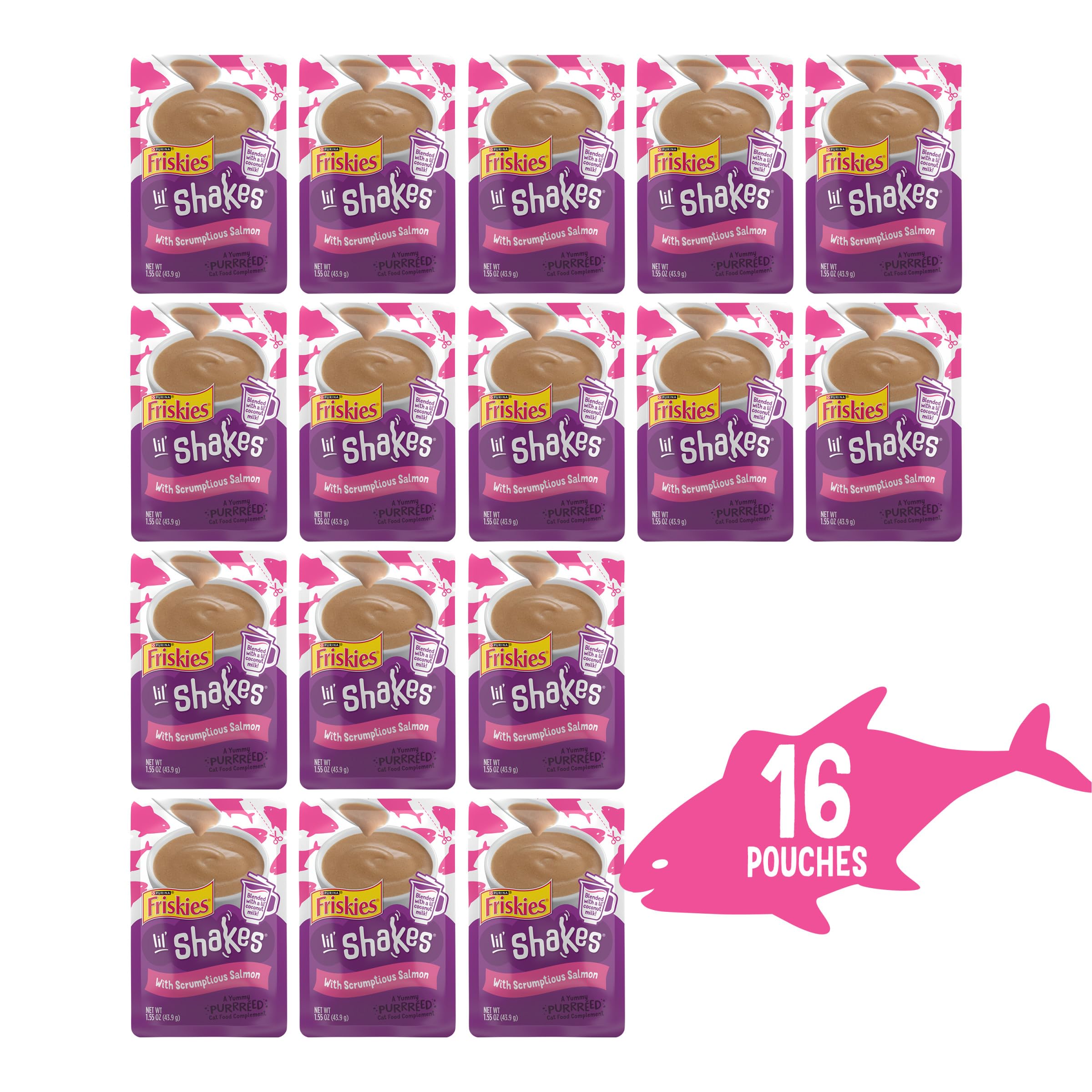 Friskies Lil Shakes coconut milk splash adds creamy flavor to mealtime.