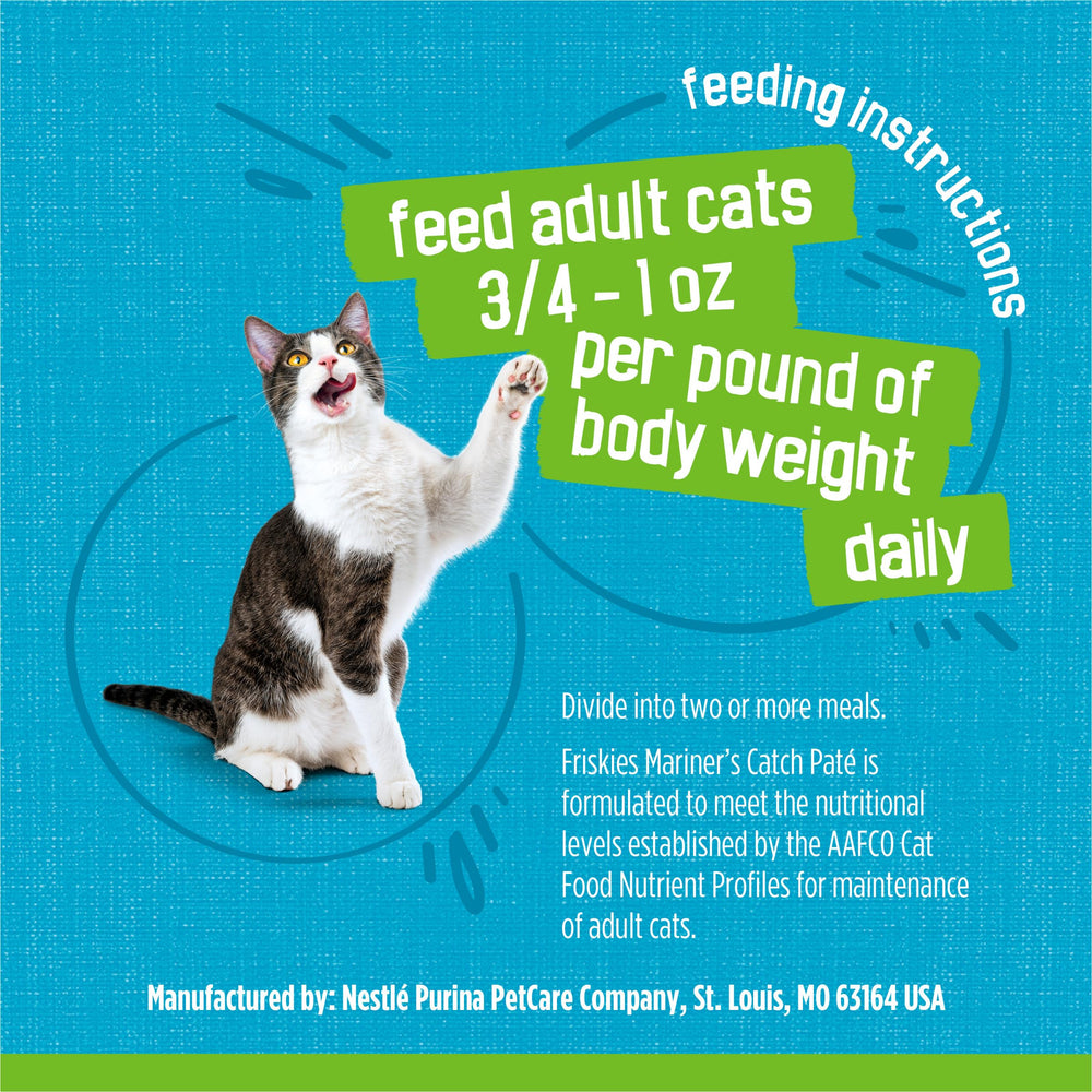 Friskies Mariners Catch pate close-up highlighting smooth texture and inviting aroma.
