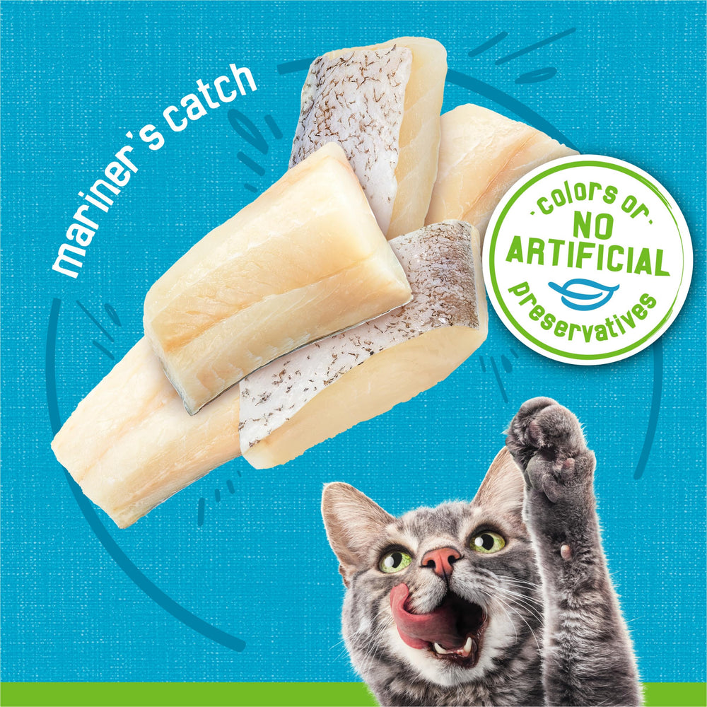 Friskies Mariners Catch pate close-up showing smooth texture cats love.