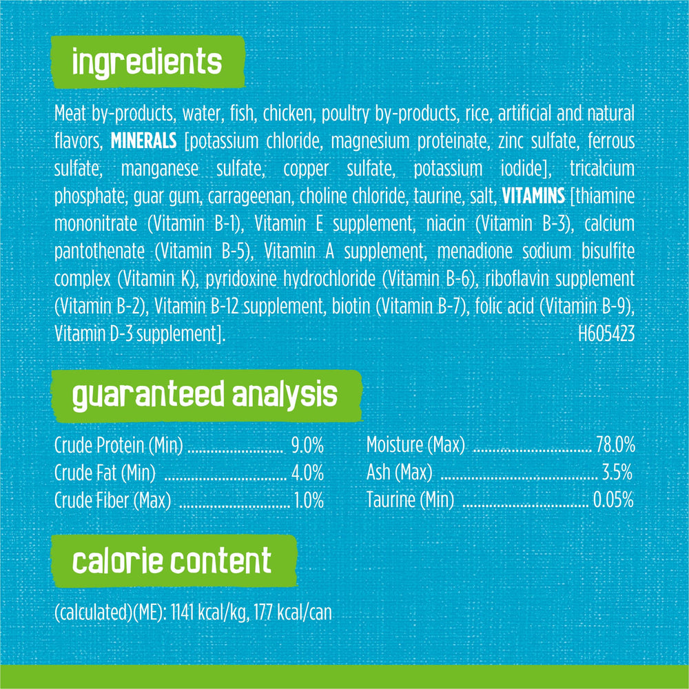 Recyclable can packaging for Friskies Mariners Catch pate.