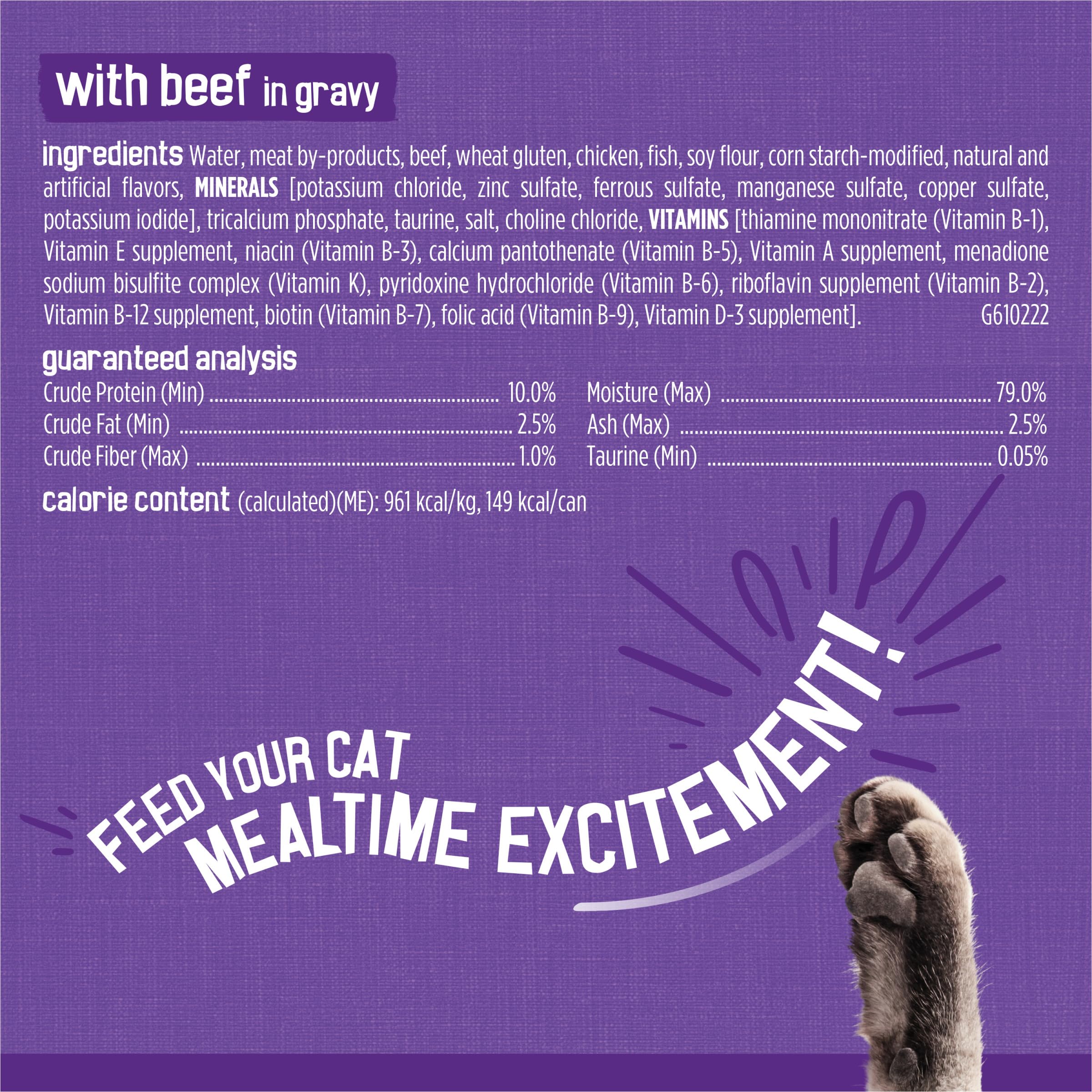 Friskies aroma draws cats to the dish at mealtime