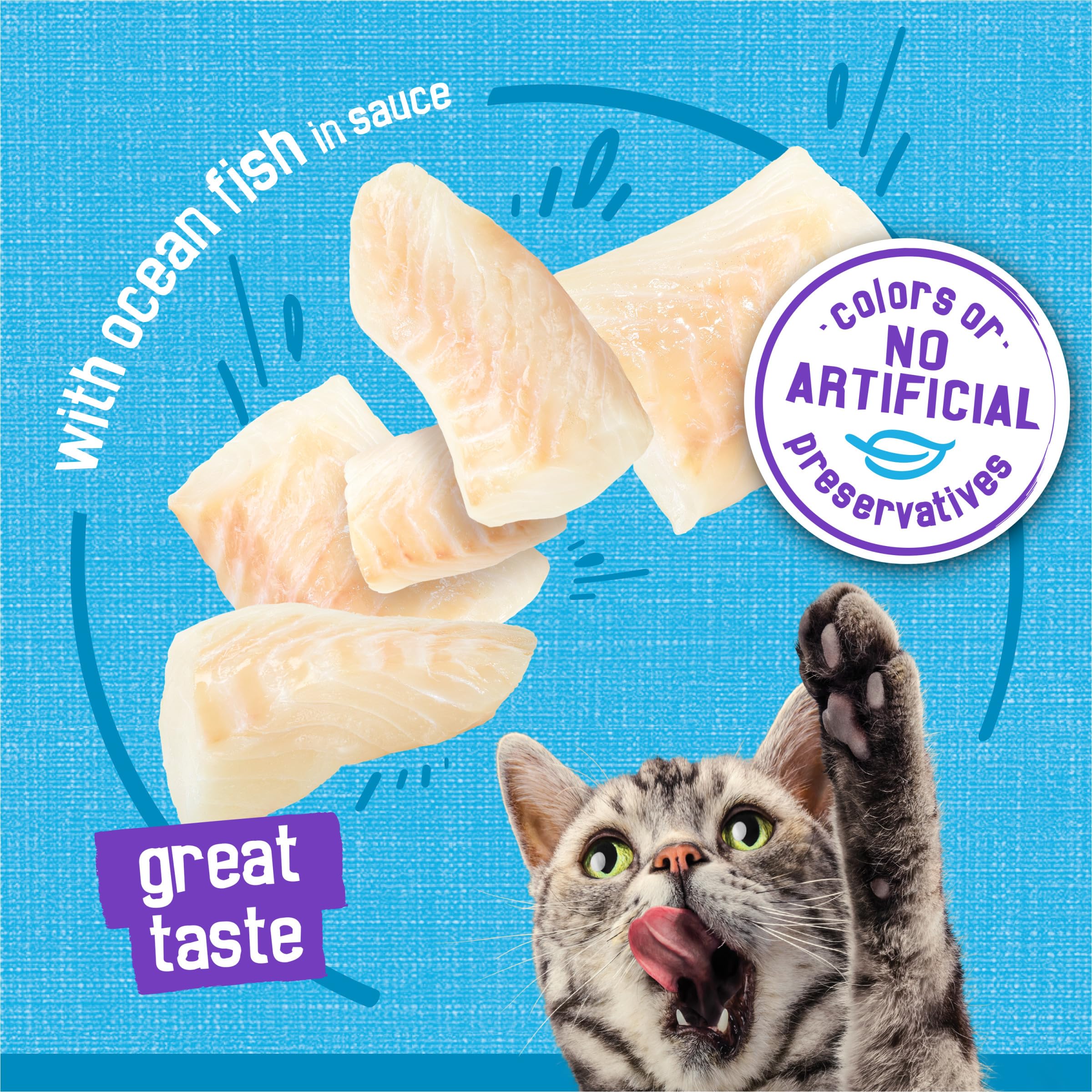 Friskies Meaty Bits Bite-Sized Chunks offer tender texture at mealtimes