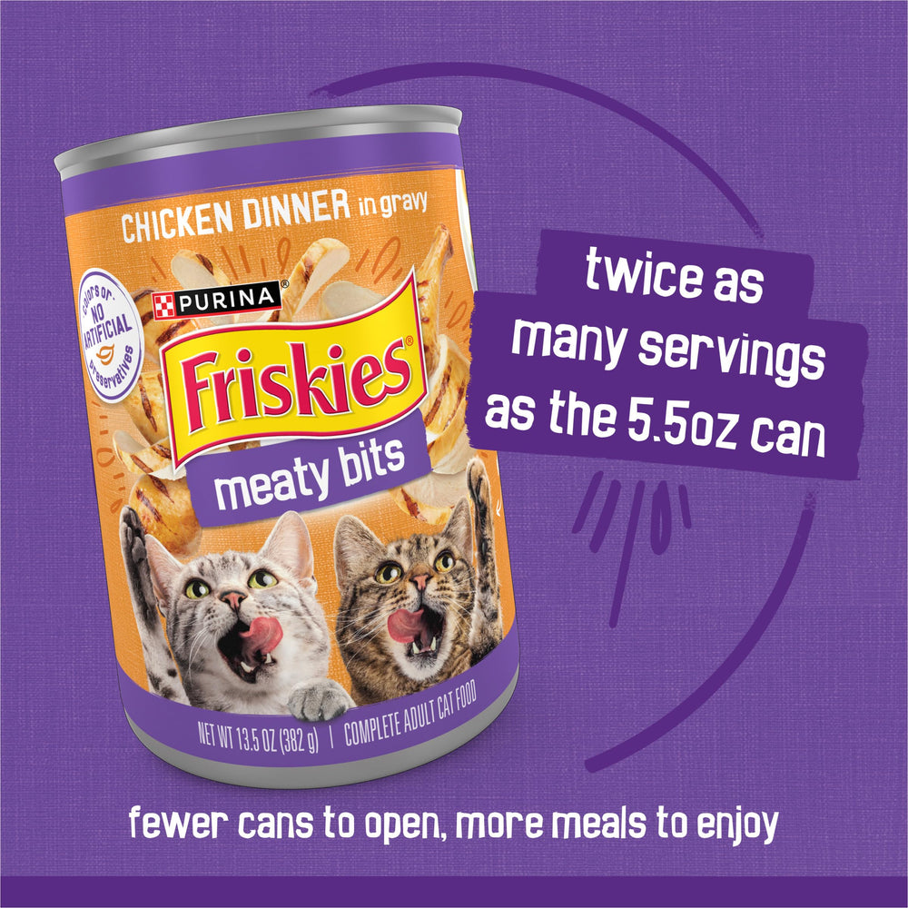 Friskies variety pack on display shows options for different mealtime preferences.