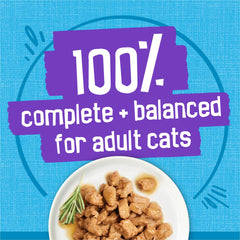 Friskies Meaty Bits Wet Cat Food Nutrition supports adult cat needs