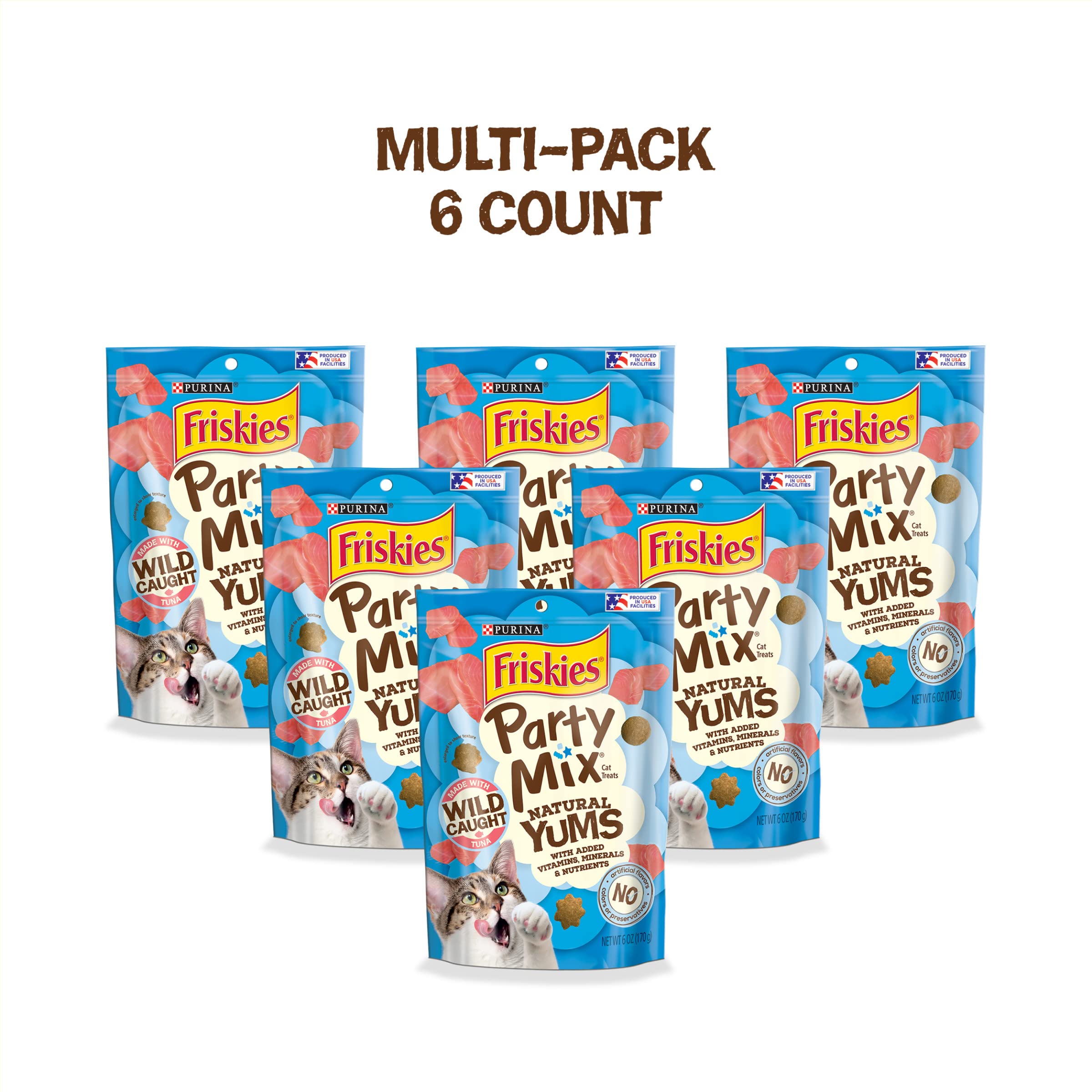 Friskies Natural Yums wild tuna crunch pieces, ideal training rewards.