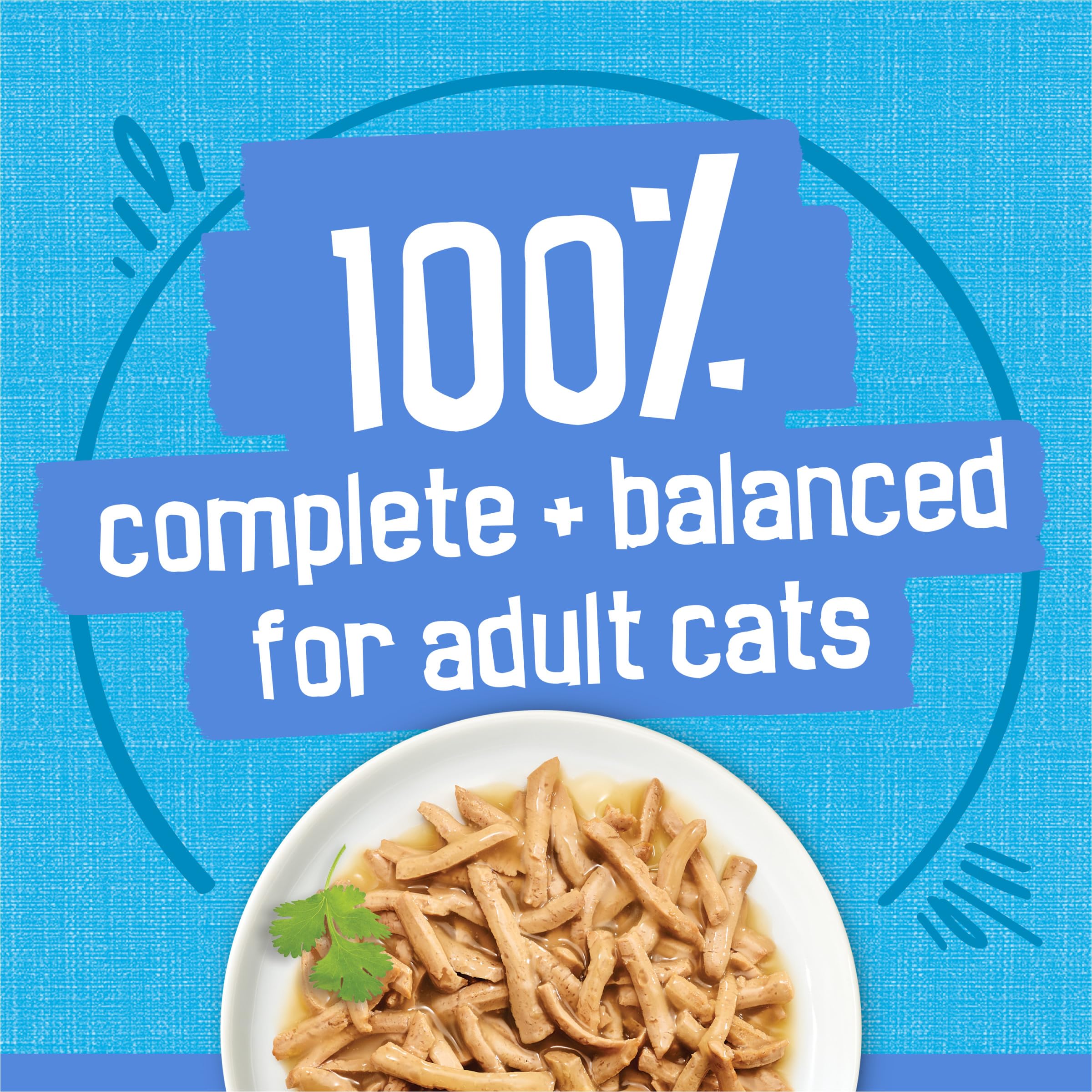 Friskies Ocean Whitefish and Tuna in Sauce ingredient list, highlighting real seafood and balanced nutrition.