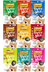 Friskies Party Mix Crunch Wild West Crunch offers a crunchy bite that may help clean teeth.