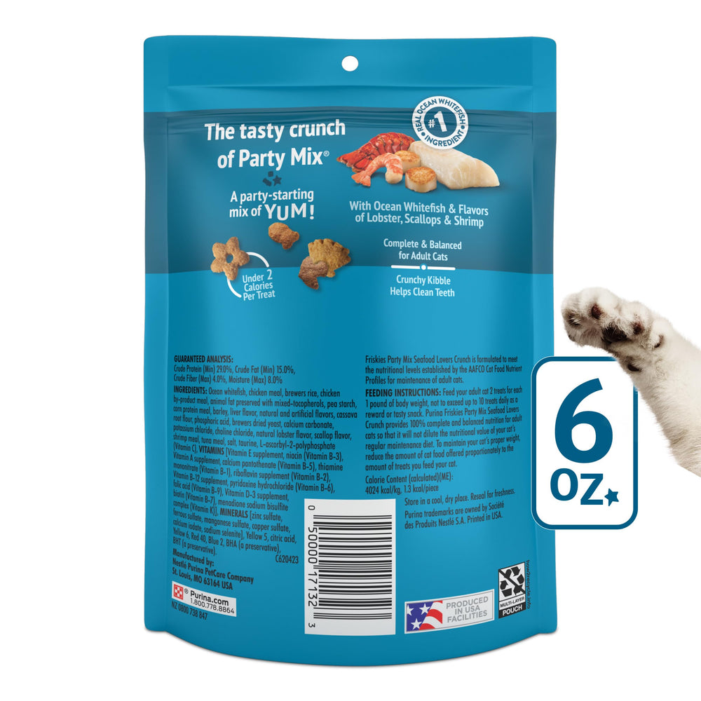 Friskies Party Mix crunch emphasizing teeth-cleaning texture