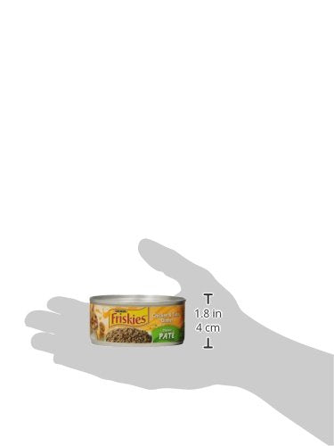 Open can of Friskies Pate Chicken and Tuna Dinner ready to serve.