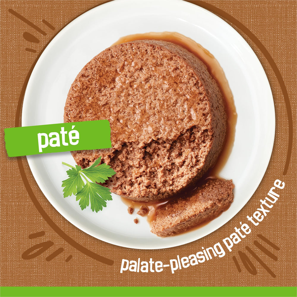 Close-up of Friskies Pate Mixed Grill texture and color