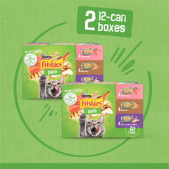 Close-up of Friskies pate texture showing silky, uniform smoothness.