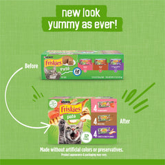 Purina Friskies Turkey & Giblets Dinner pate can for a balanced meal option.
