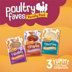 Friskies Poultry Faves roasted turkey gravy pouch provides tasty flavor topper.