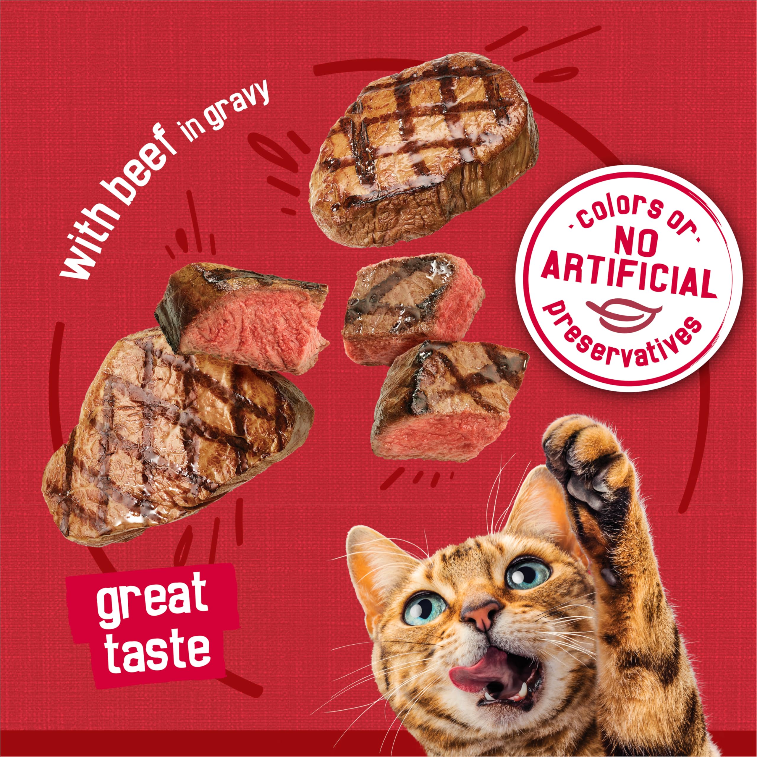 Friskies Prime Filets beef in gravy nutrition essentials indicate balanced diet