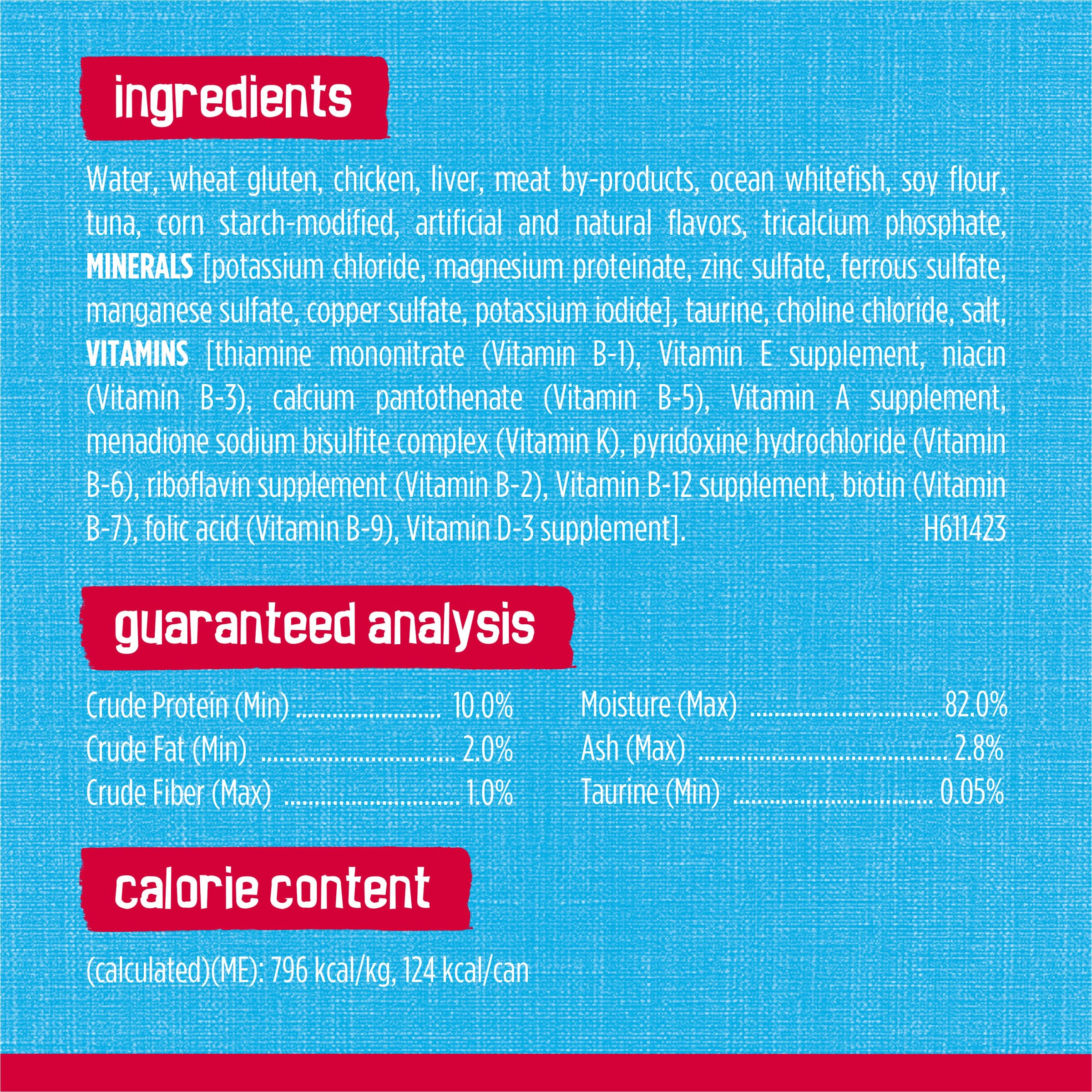 Friskies Prime Filets contains no artificial colors or preservatives.