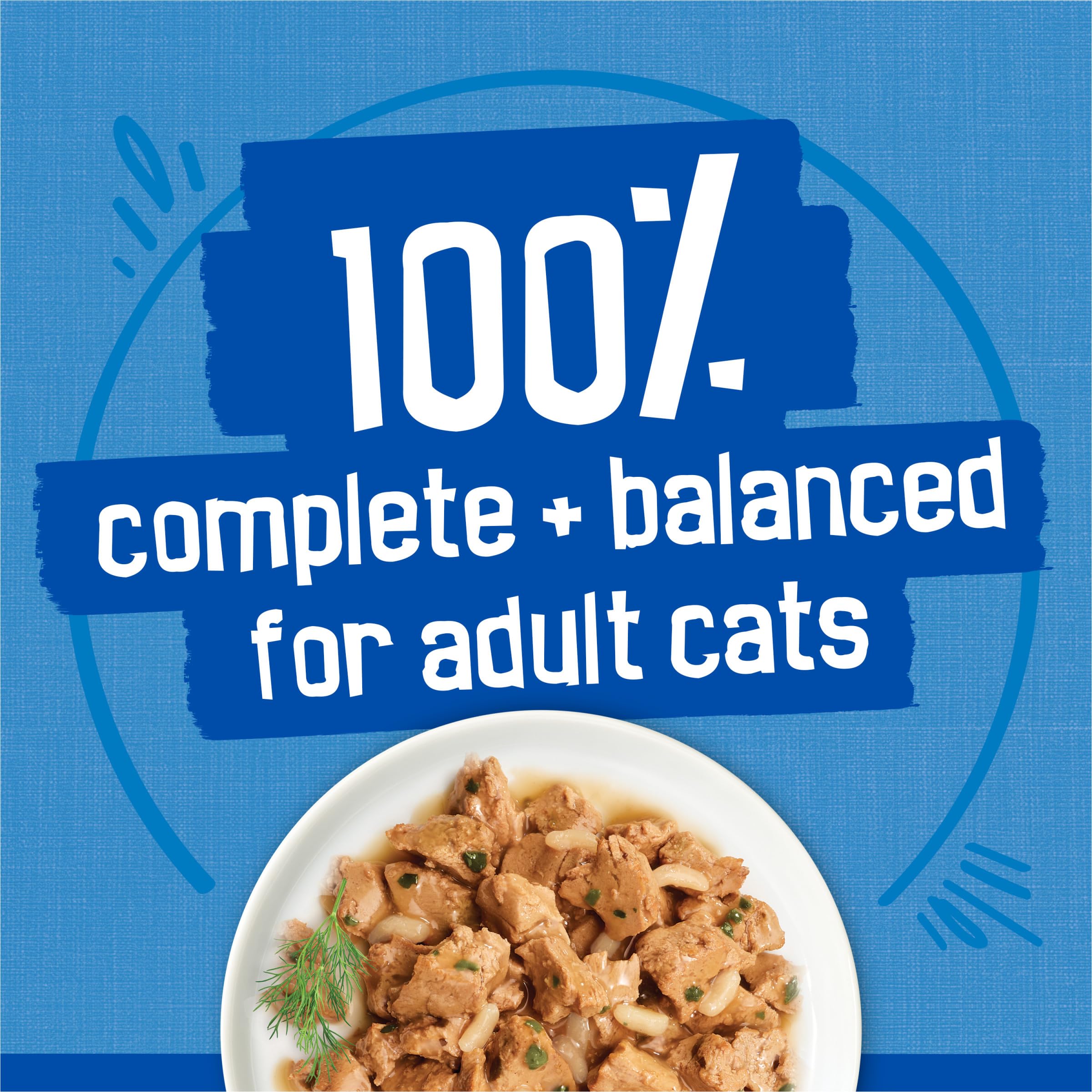 Friskies Prime Filets Ocean Whitefish and Tuna in Sauce highlights balanced nutrition.