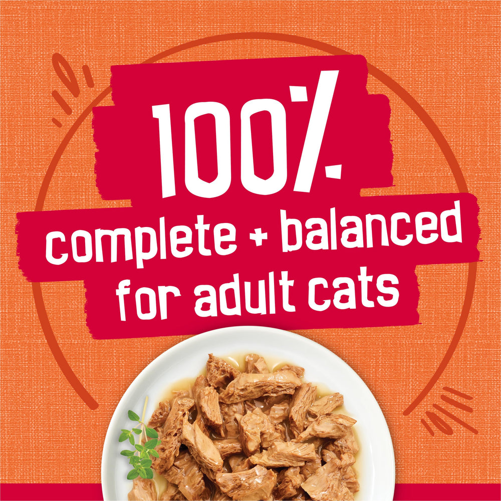 Friskies Prime Filets can packaging emphasizes quality and safety checks