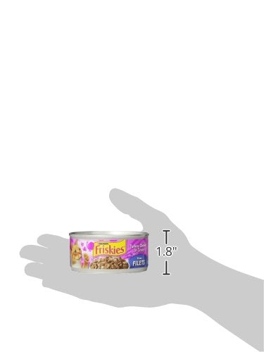 Serving dish of Friskies Prime Filets Turkey Dinner highlights tender shredded chunks.