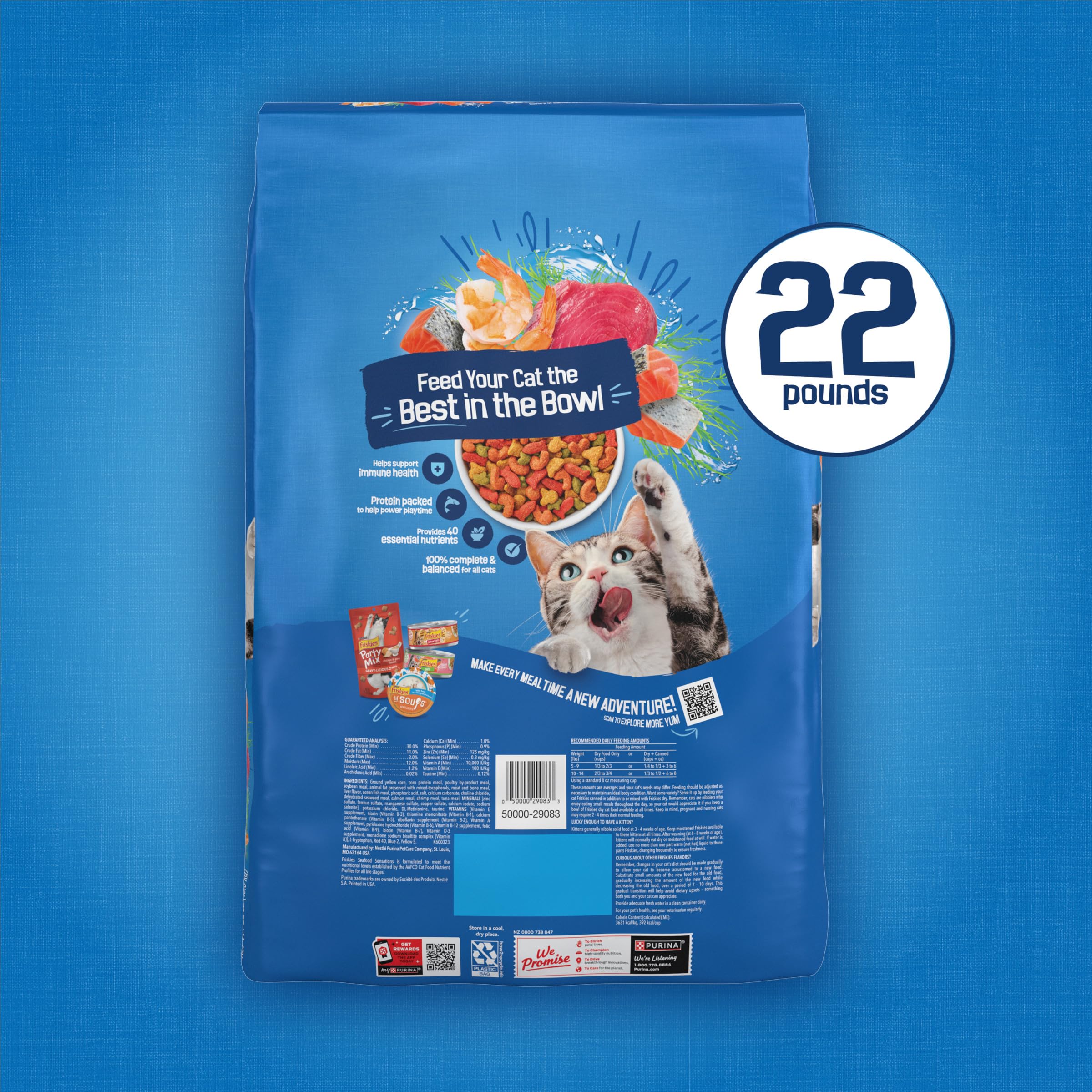 Friskies Seafood Sensations all life stages design for kittens to adults