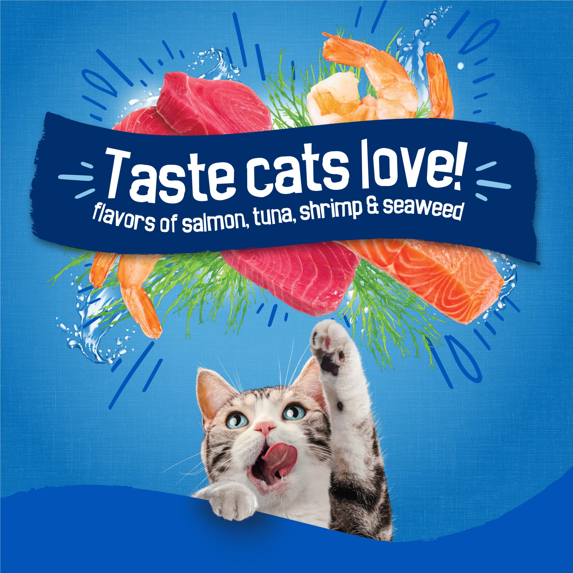 Friskies Seafood Sensations nutrition label highlighting vitamins and minerals