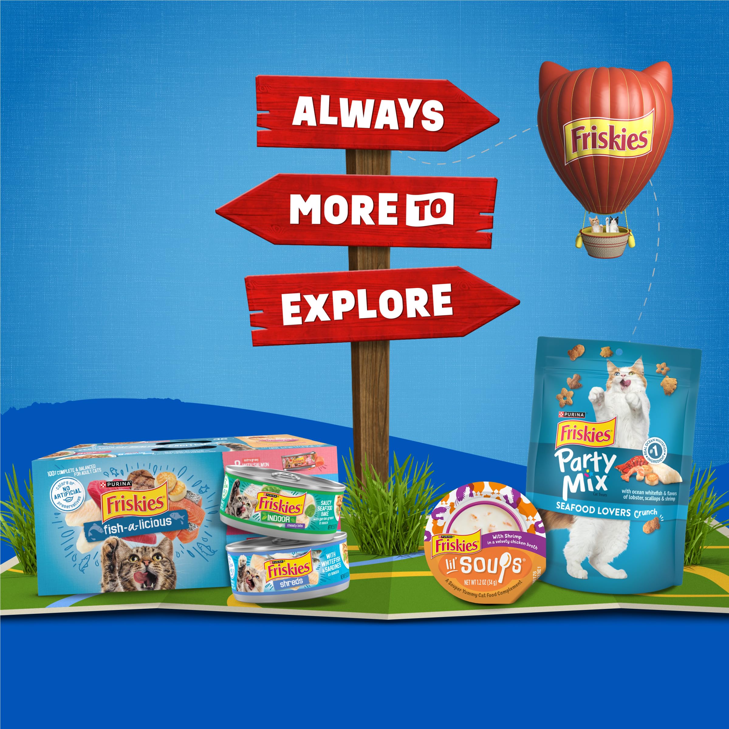 Friskies Seafood Sensations salmon, tuna, and shrimp blend in kibble