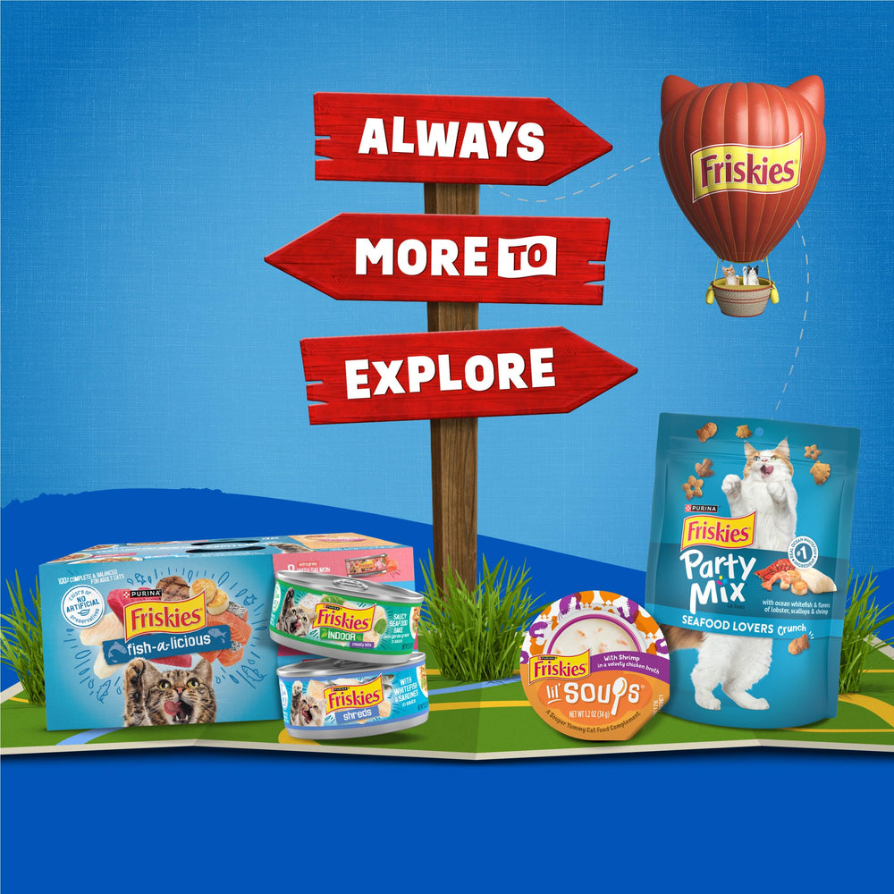 Friskies Seafood Sensations salmon, tuna, and shrimp blend in kibble