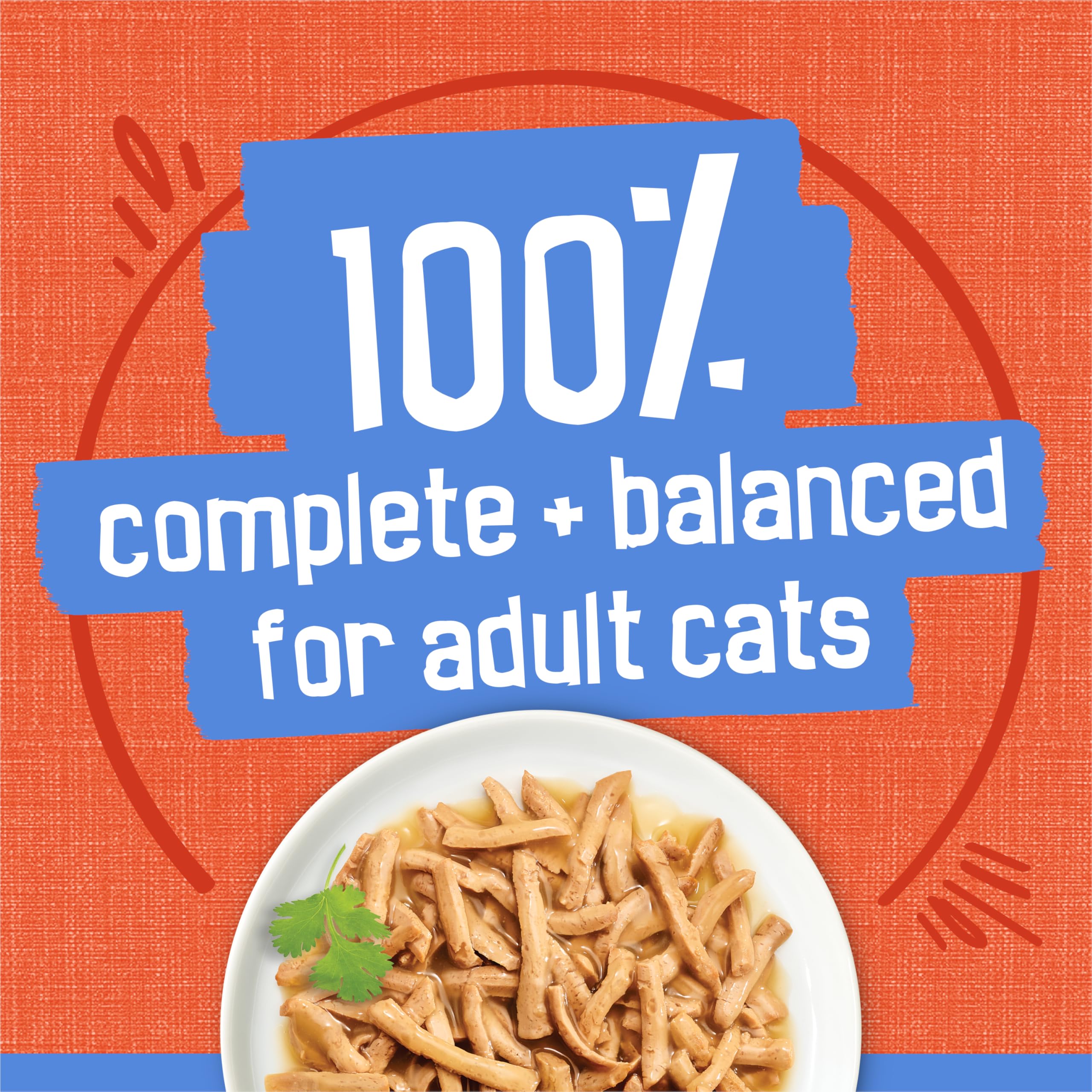 Friskies Shreds recyclable cans, eco-friendly packaging emphasized