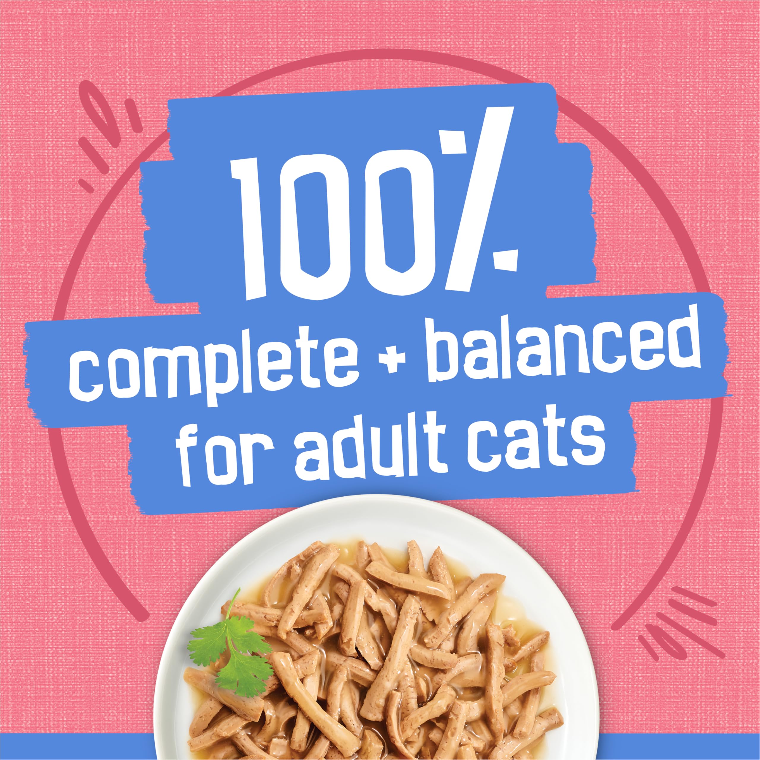 Friskies Shreds Salmon in Sauce label detail highlights quality ingredients.