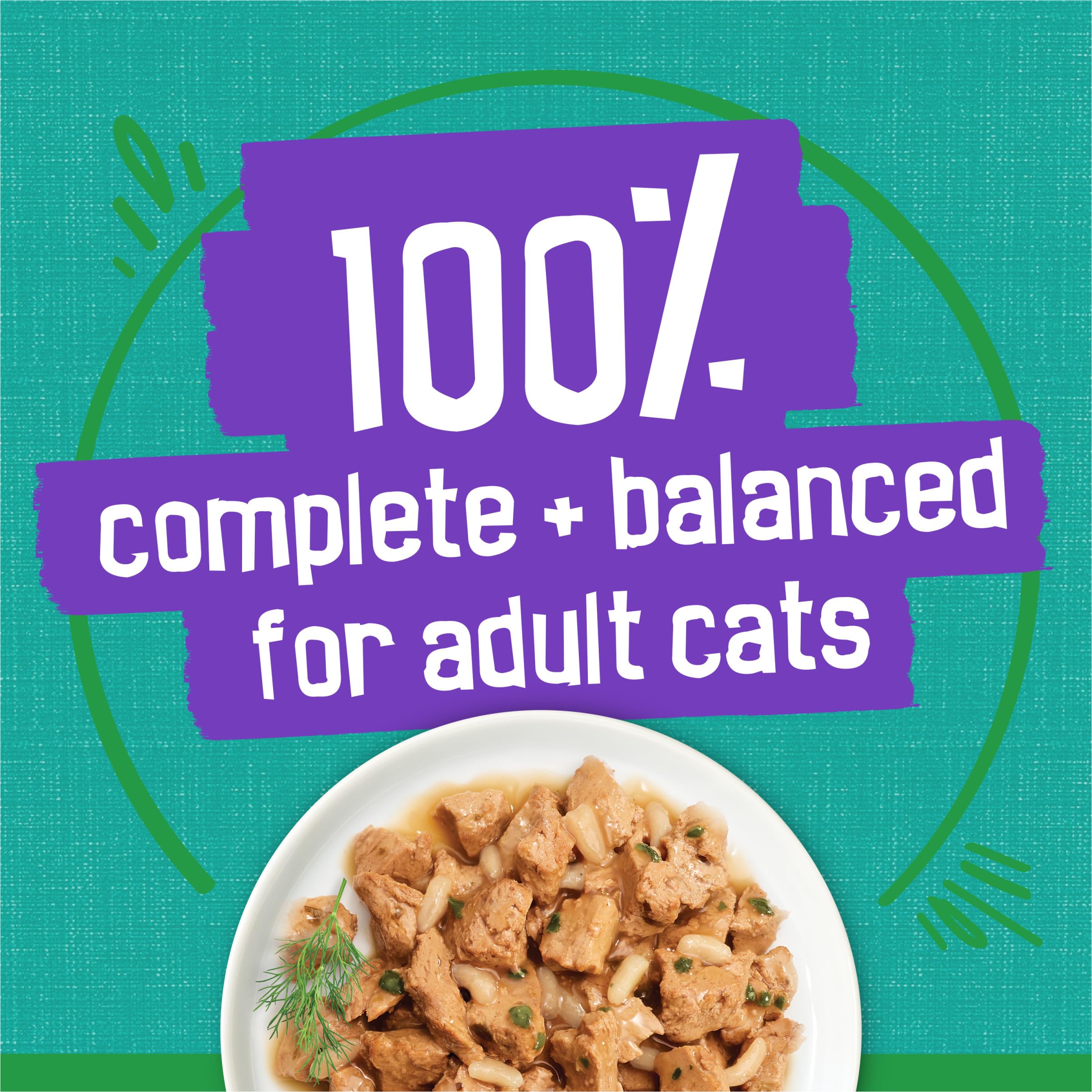 Friskies standalone meal or pairing with dry food option shown.
