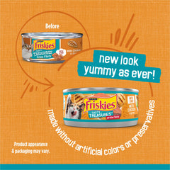 Friskies Tasty Treasures with liver in gravy boosts moisture and flavor