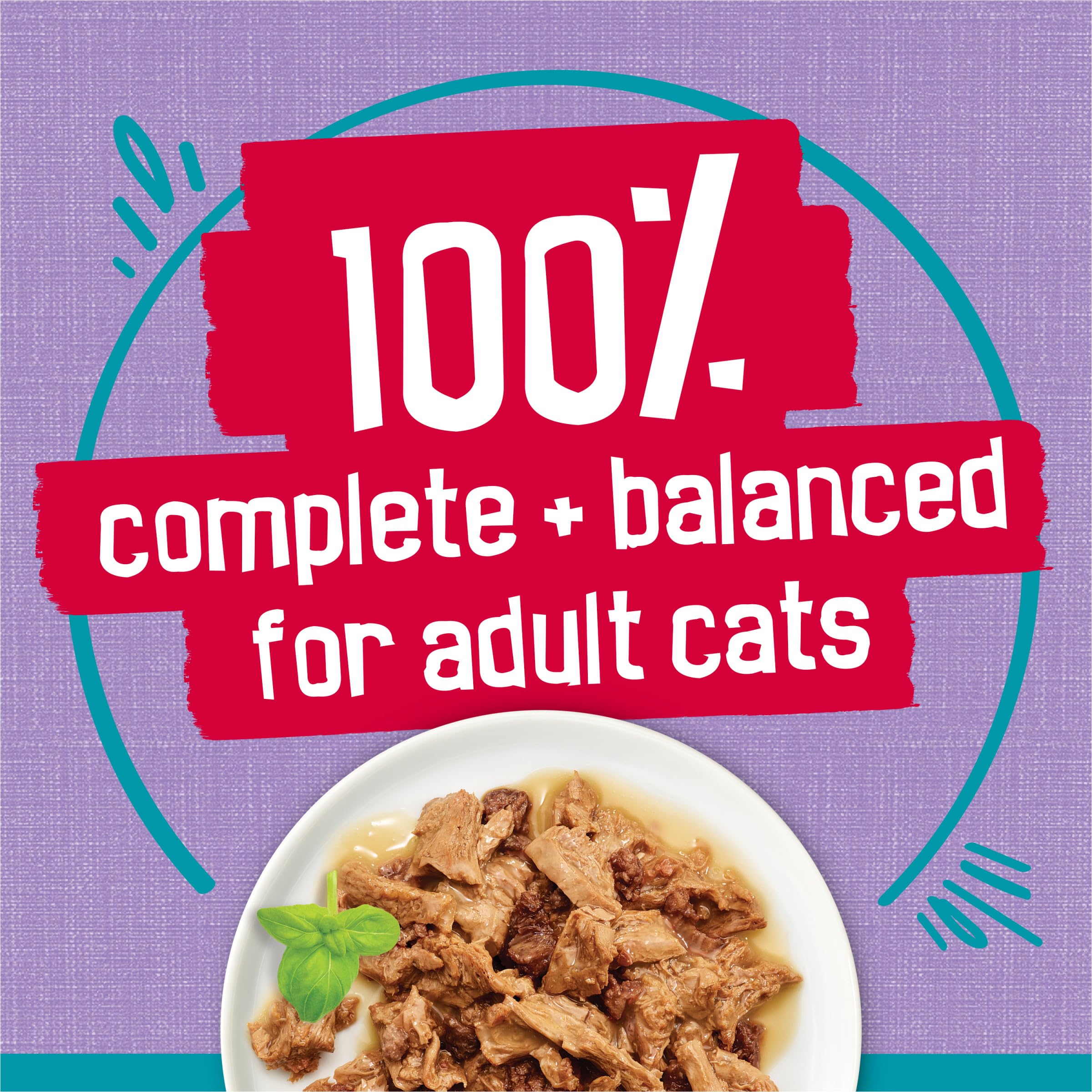 No artificial colors or preservatives in Friskies Tasty Treasures recipe.