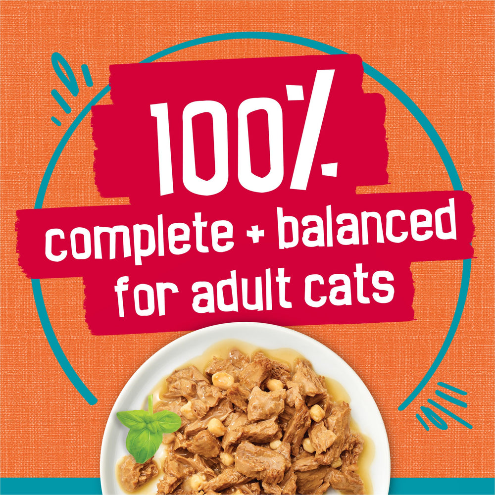 No artificial colors or preservatives in Friskies Tasty Treasures recipe