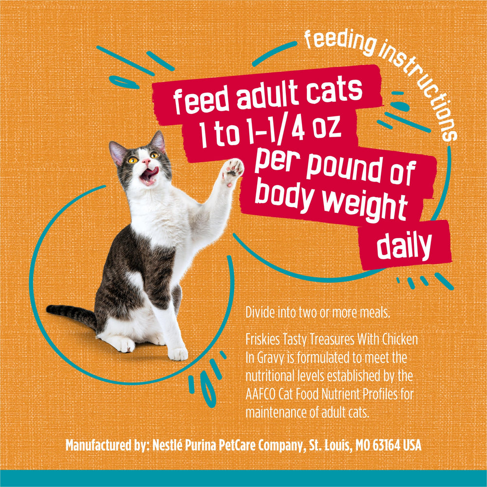 Friskies Tasty Treasures recyclable can packaging shown