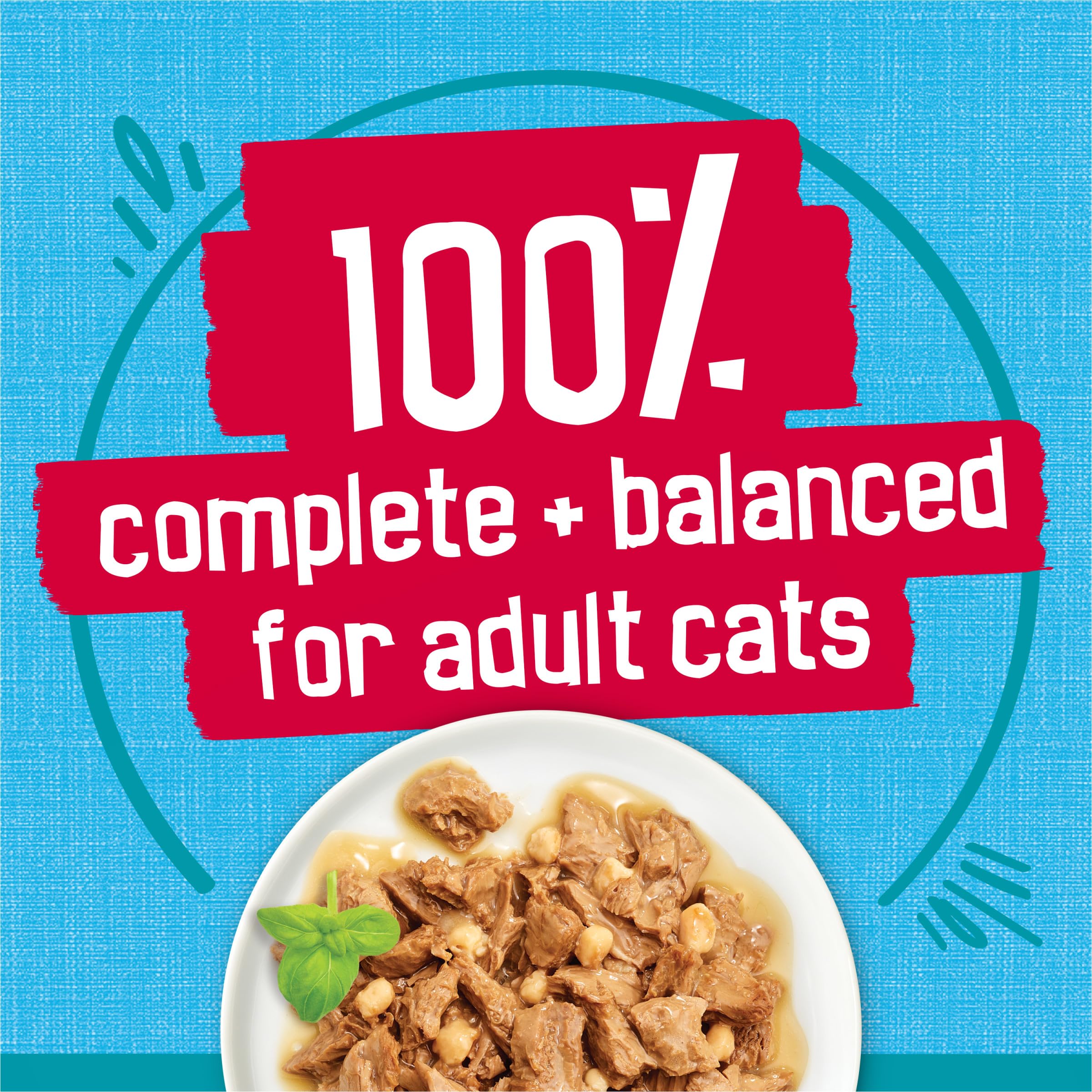 Friskies Tasty Treasures sauce pour close-up illustrates moisture-rich texture.
