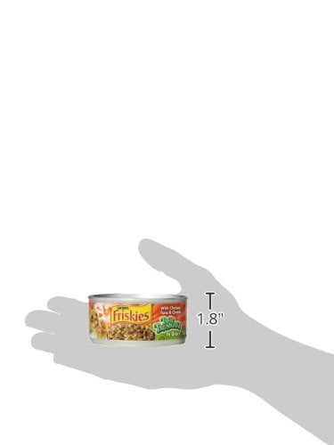 Friskies Tasty Treasures scallop-flavored gravy cans showing texture-rich chunks
