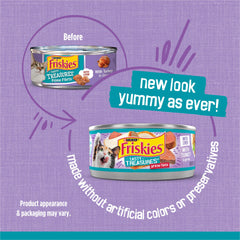Tender shredded texture offers chewable bites in Friskies Tasty Treasures.