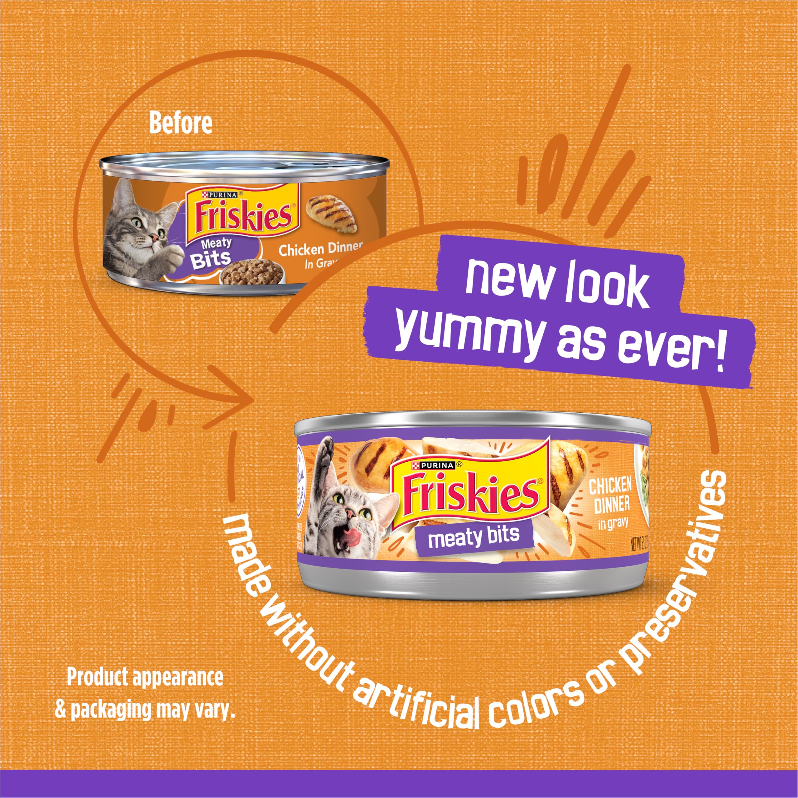 Friskies Tender Chunks Real Chicken offers savory texture cats love.