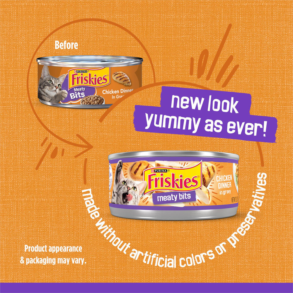 Friskies Tender Chunks Real Chicken offers savory texture cats love.