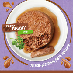 Friskies wet cat food pate texture appears smooth and inviting for cats