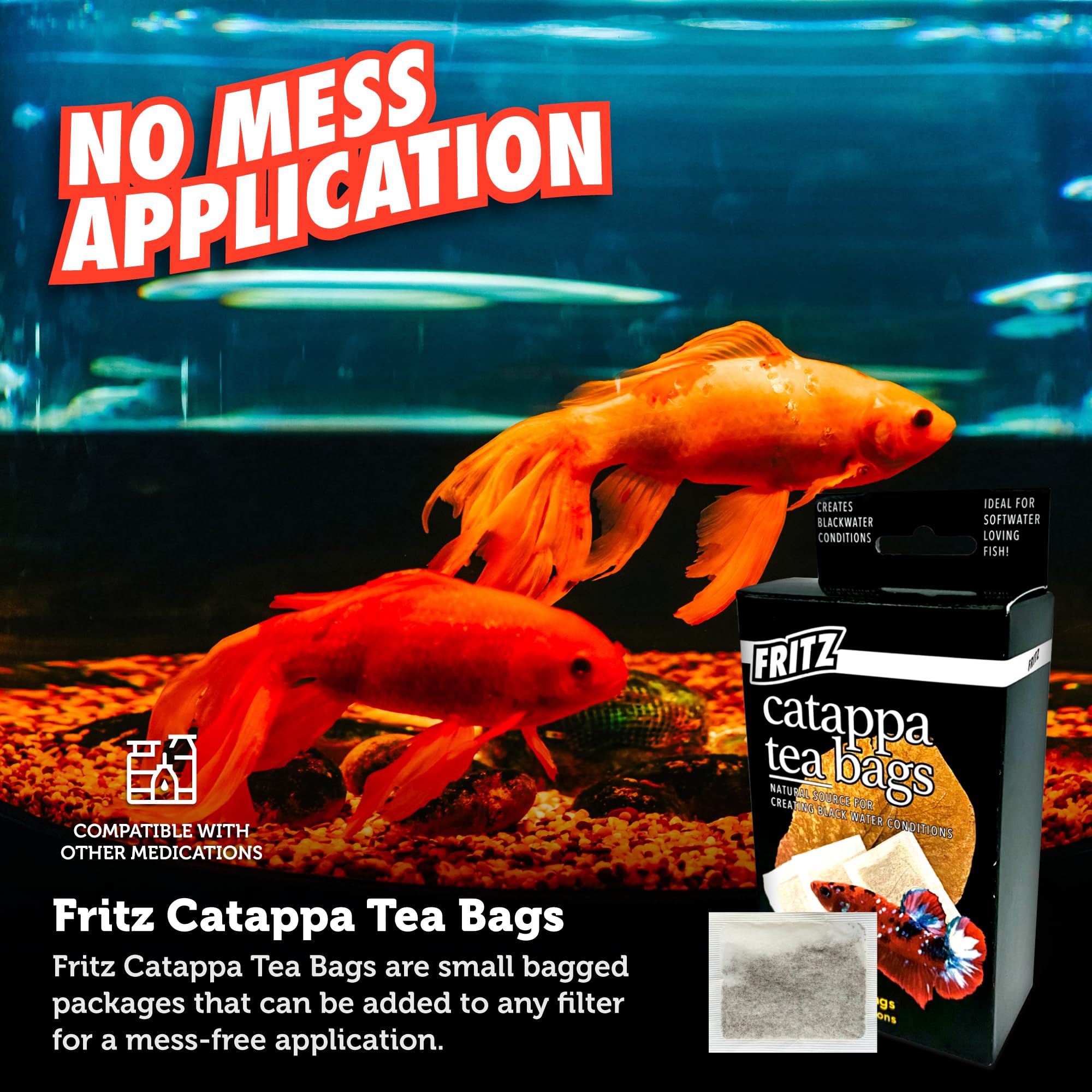 Fritz Aquatics Catappa leaves shelters fry in a community tank