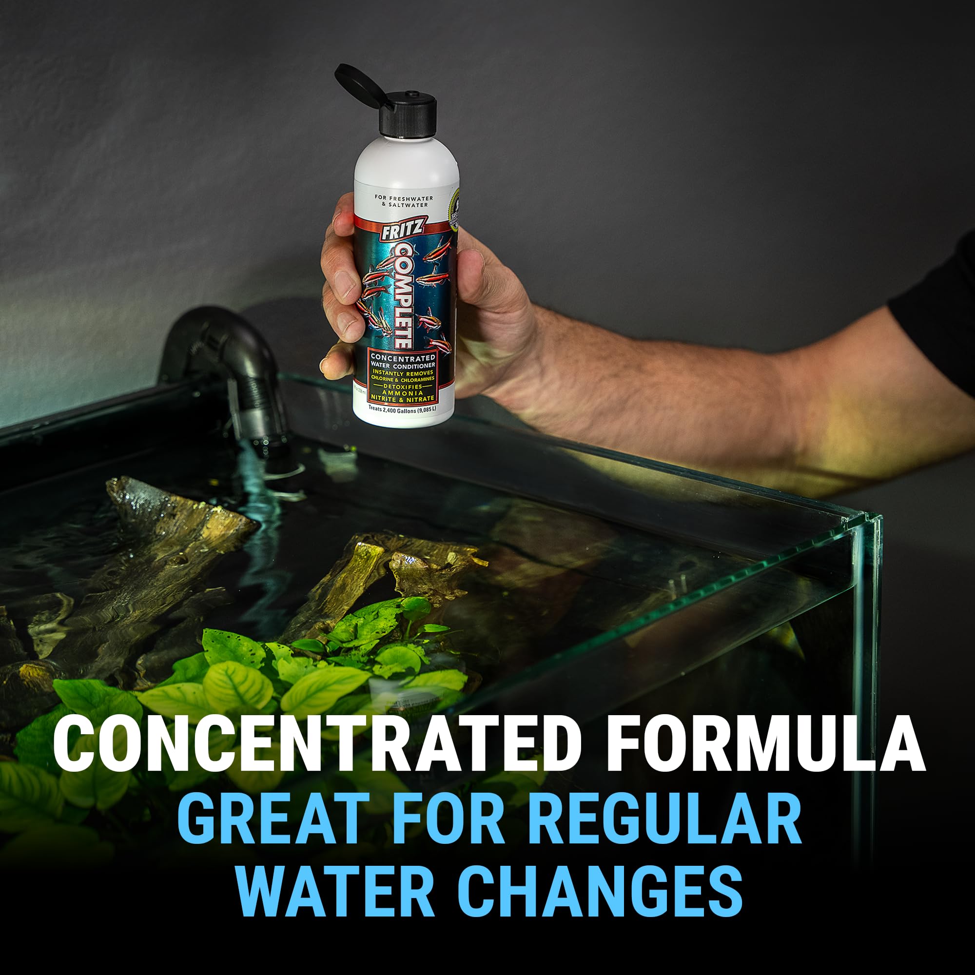 Dosing drops with Fritz Complete in use.