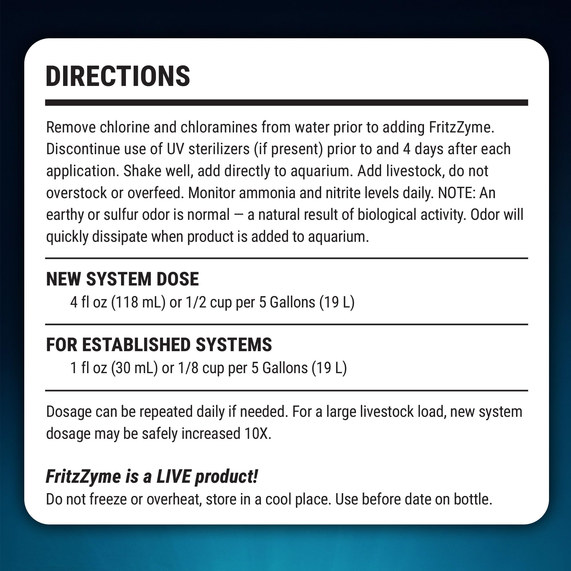 FritzZyme 9 saltwater aquarium deployment benefits livestock safety.