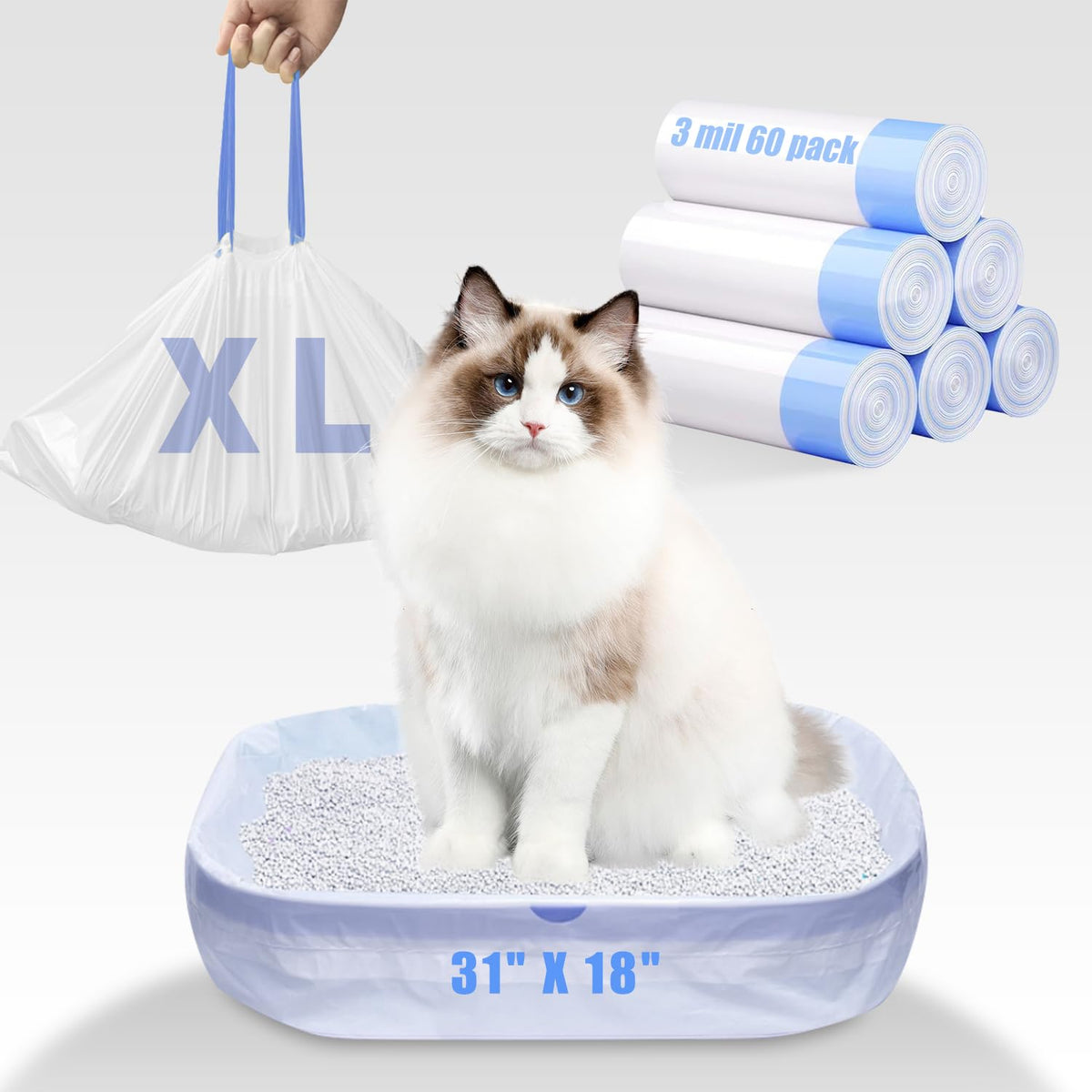Frnoip 3mil thick liner close-up showing rugged durability for clawing cats.