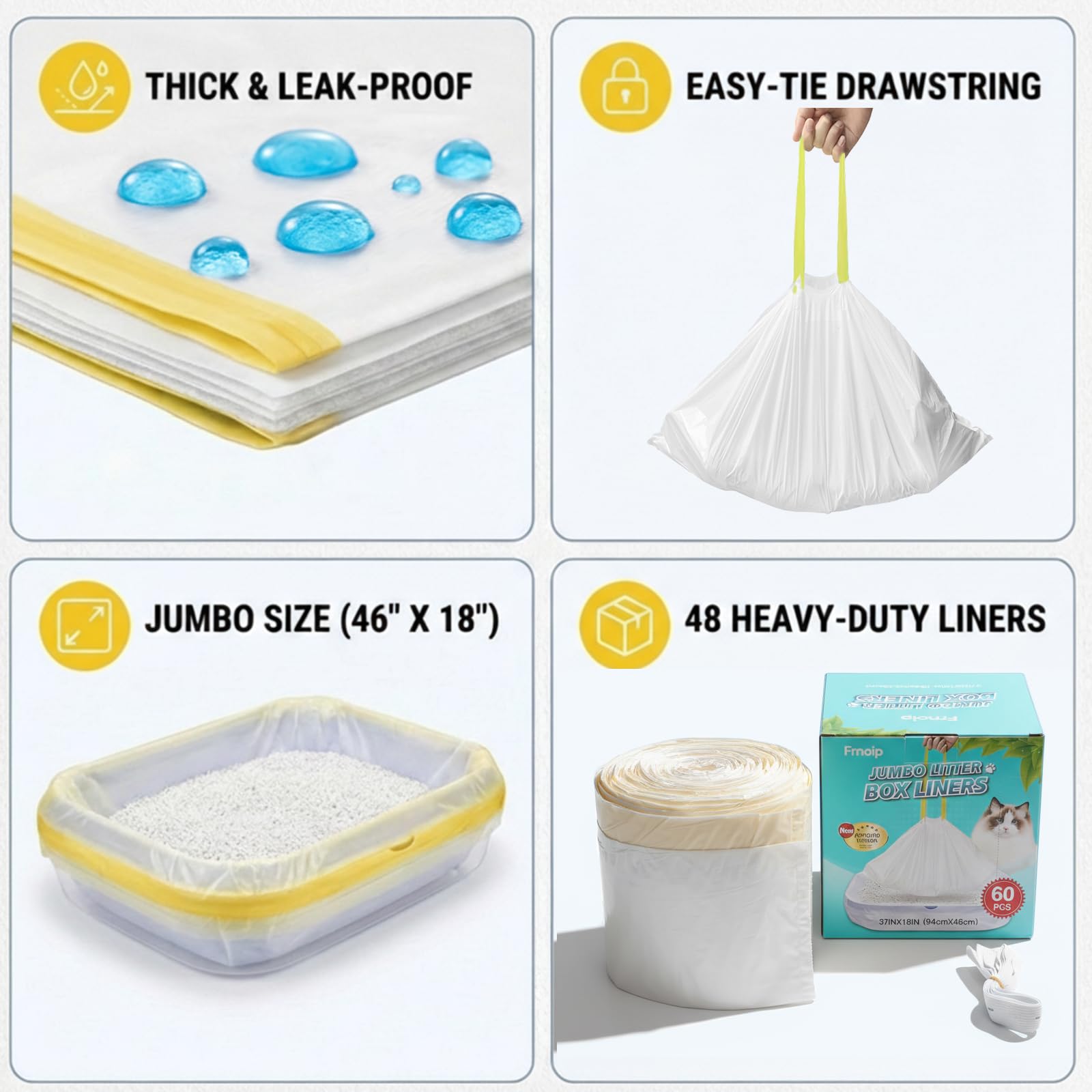 Frnoip 3MIL heavy-duty bag prevents tearing during digging.