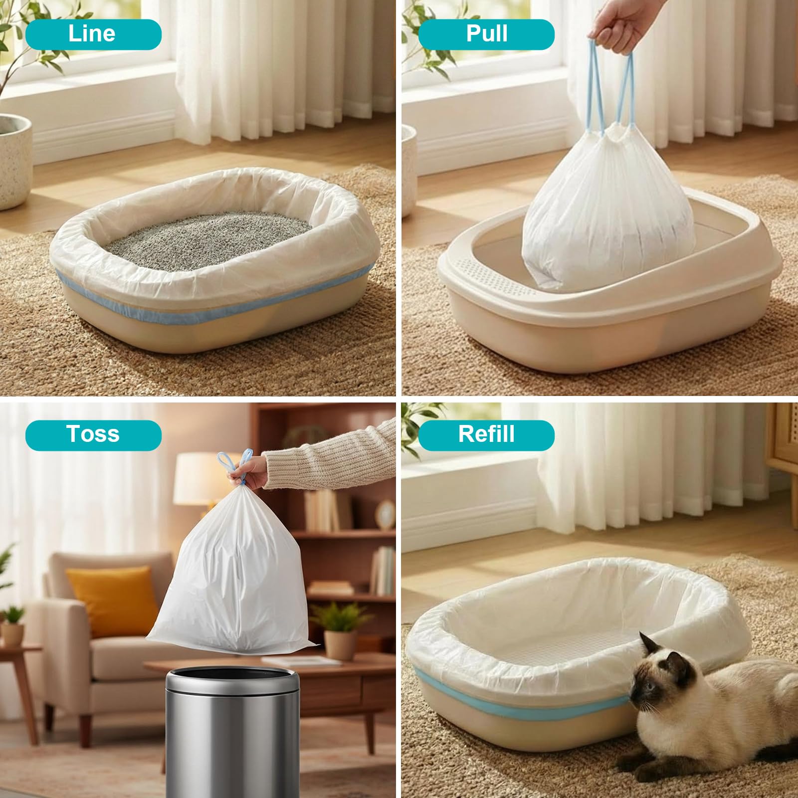 Frnoip leakproof odor-locking design keeps area fresh