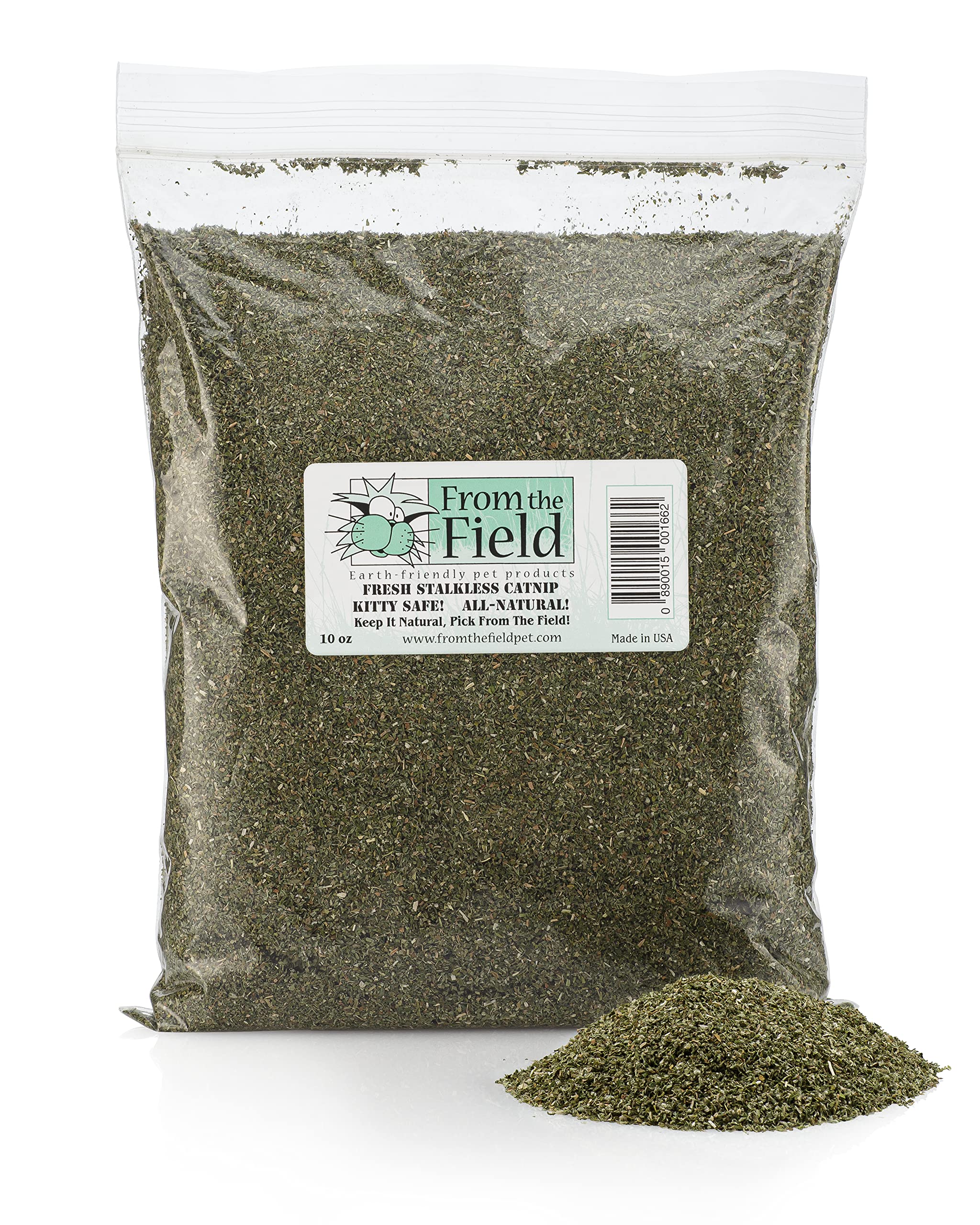 From The Field catnip texture closeup demonstrates fine-grain quality ideal for easy toy infusion