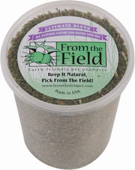 From The Field Ultimate Blend bottle showing Silver Vine and catnip aroma for play